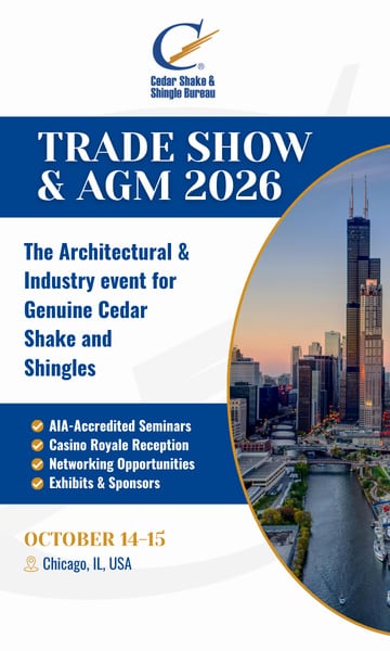 Cedar Shake & Shingle Bureau - Trade Show & AGM 2026